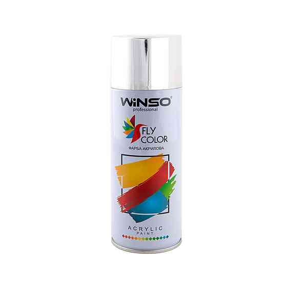 Краска акриловая Winso Spray 450мл хром (BRIGHT CHROME) Киев