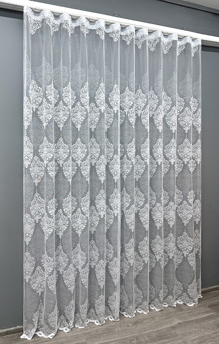 Тюль жакард "Преміум" колір білий 1678т Київ - фото 8