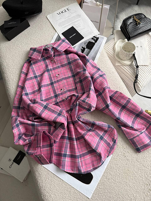 Жіноча трендова картата сорочка батал турецька фланель Одеса - фото 1