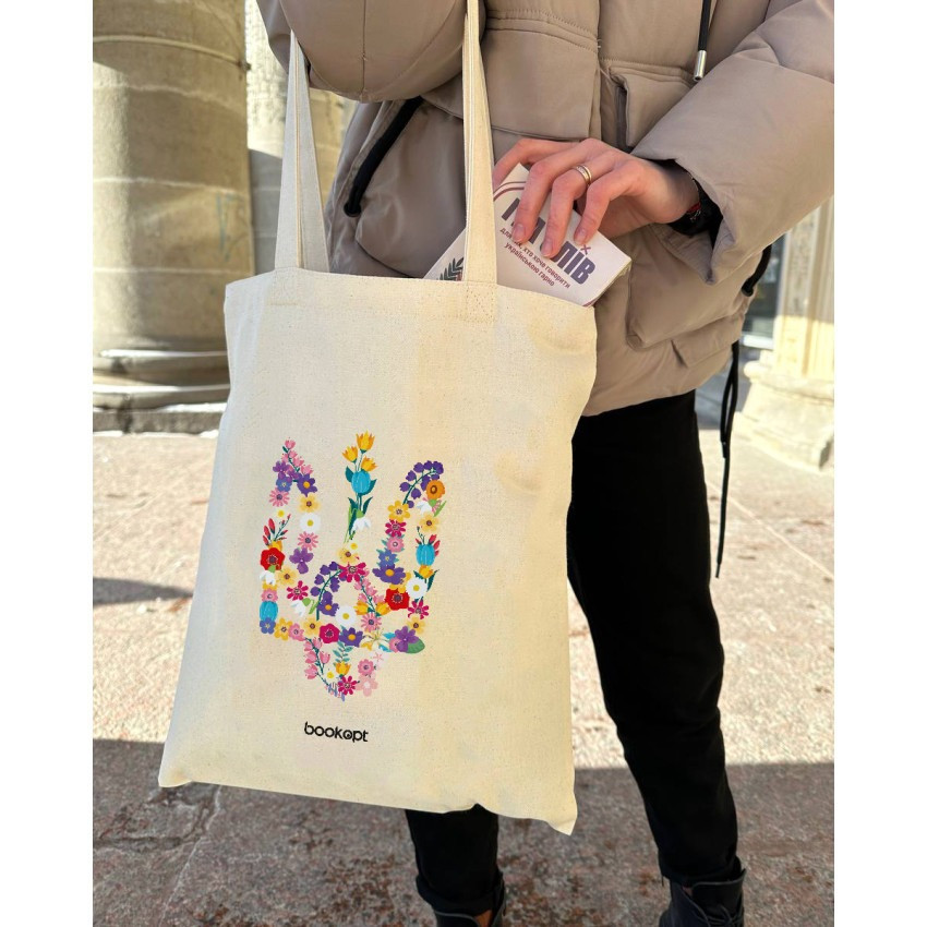 Екошопер BookOpt BK4033 Квітковий Тризуб бежевий Киев - изображение 10