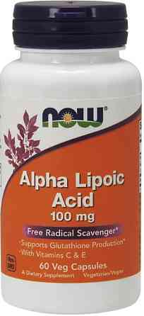 Альфа-ліпоєва кислота Now Foods Alpha Lipoic Acid 100 мг 60 капc Київ