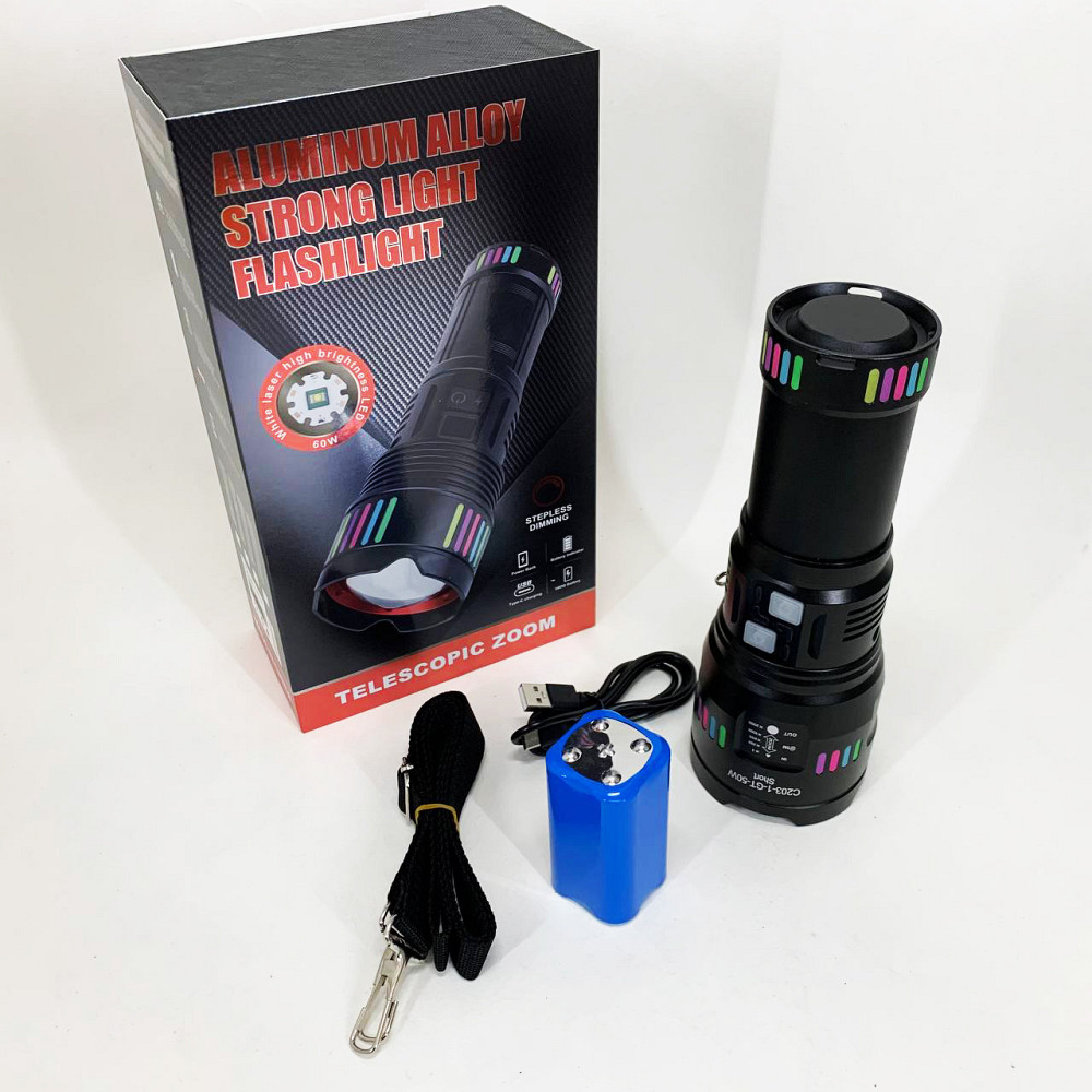 Потужний універсальний ліхтарик, Ручний інспекційний ліхтар, Переносний ручний потужний ліхтар CS-32 Львів - фото 9