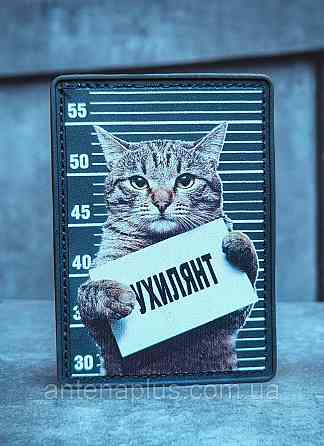 Кот Уклонистт черный патч / шеврон Киев