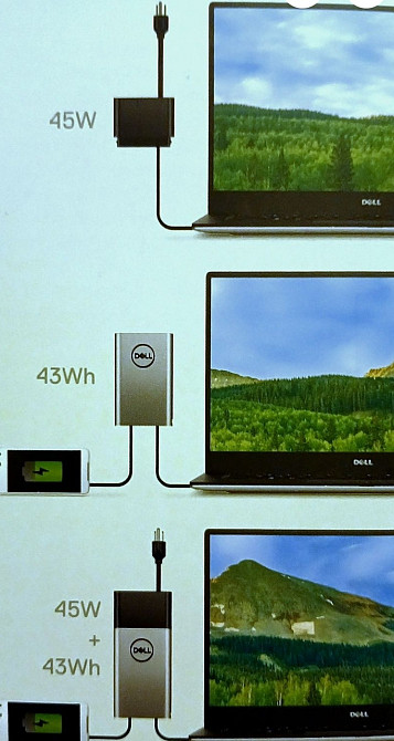 Павербанк для ноутбука Dell 45W + зарядка 2в1  7.4×5.0мм та 4.5×3.0мм. Киев - изображение 1