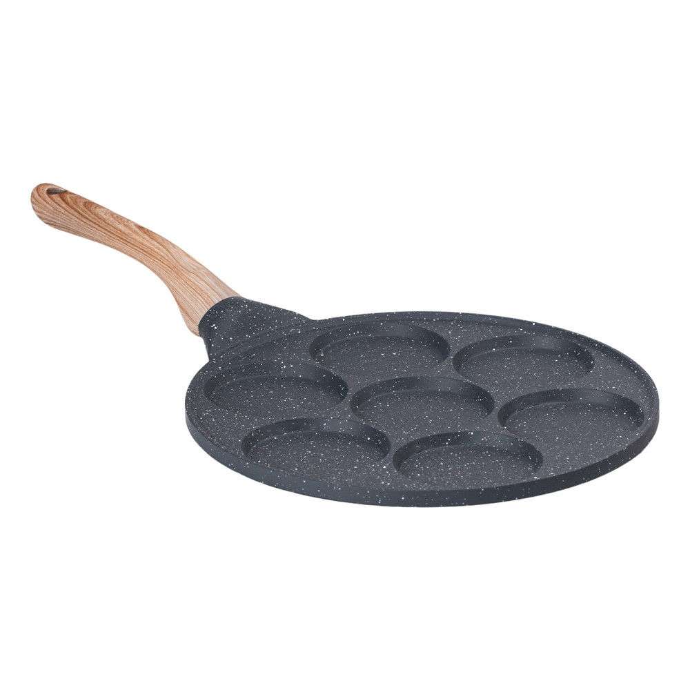 Yiwu Сковорода з антипригарним покриттям 26 см для млинців, яєць та оладок, 7-секційна кругла с Коломия - фото 1