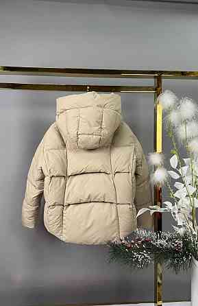 Детская зимняя бежевая куртка для девочки подростка 134,158 Николаев