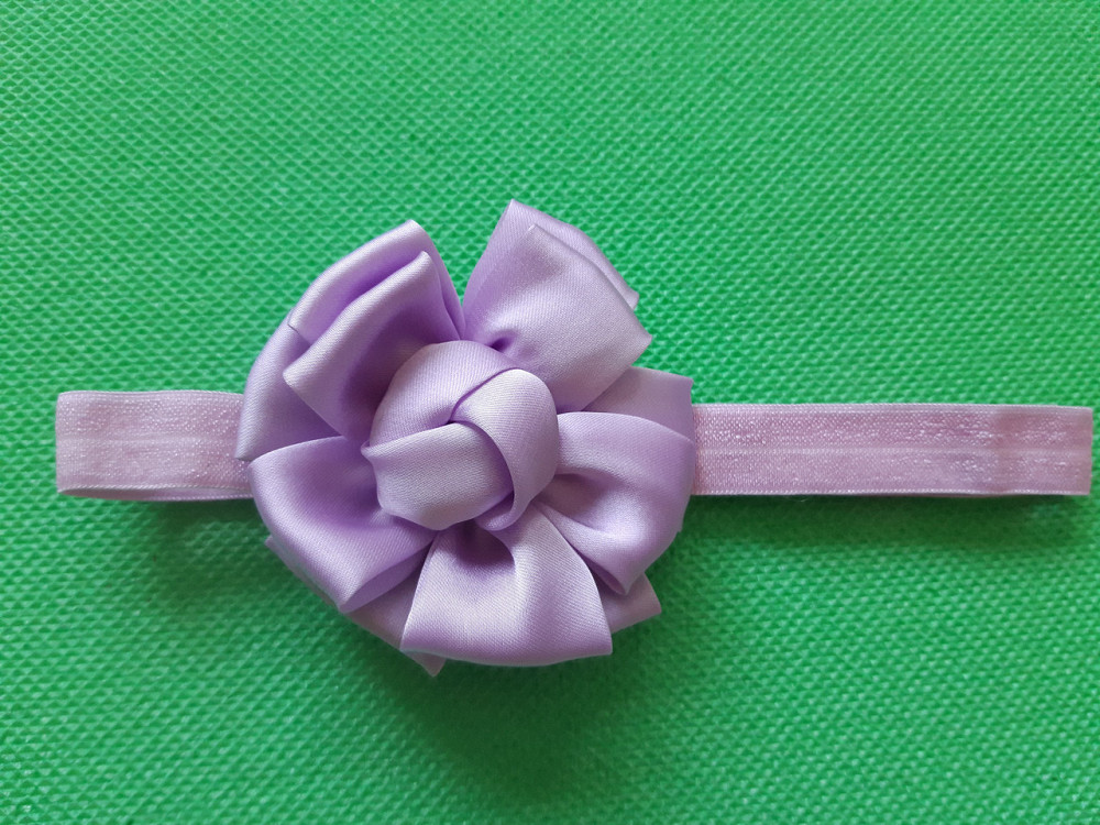 Повязка для ребенка сиреневого цвета - цветок 7см, размер универсальный (на резинке) Киев - изображение 2