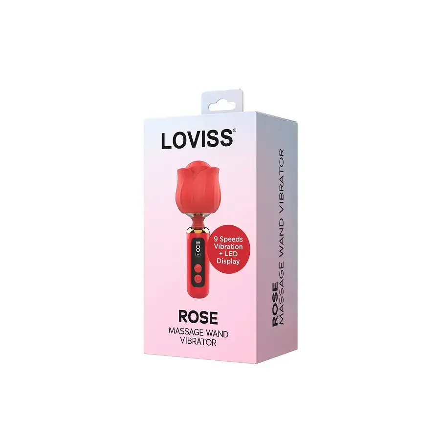 Вібромасажер Loviss Rose Mini Massage Wand Vibrator, головка у вигляді троянди, 9 режимів Львів - фото 6