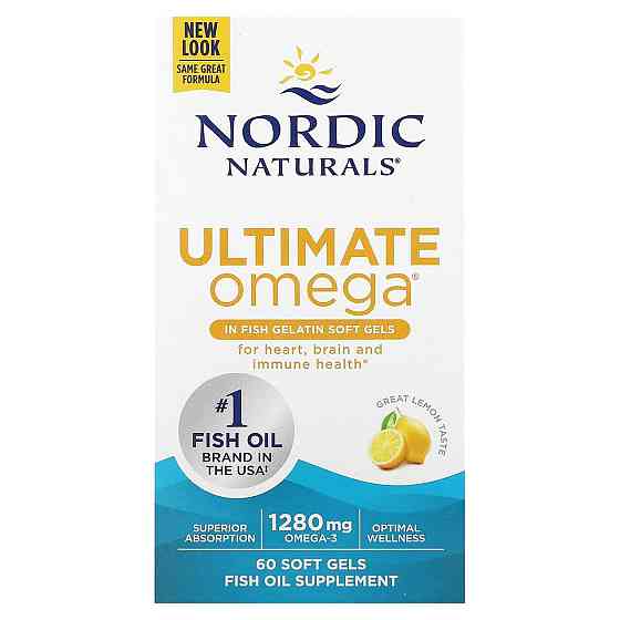 Омега-3 (риб'ячого жиру) Nordic Naturals Ultimate Omega 640 мг 60 гел капс лимон Київ