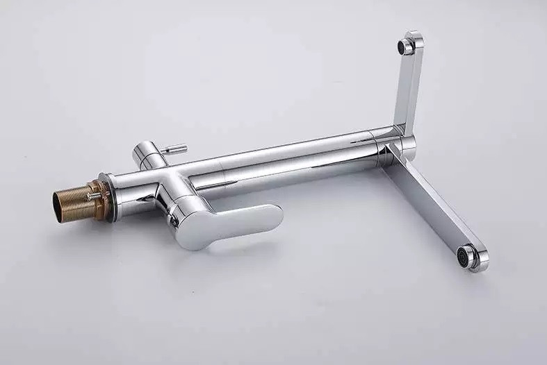 Змішувач для кухні для фільтрованої води двоважільний, кухонний кран з подвійною ручкою WanFan Хром Кам'янець-Подільський - фото 5