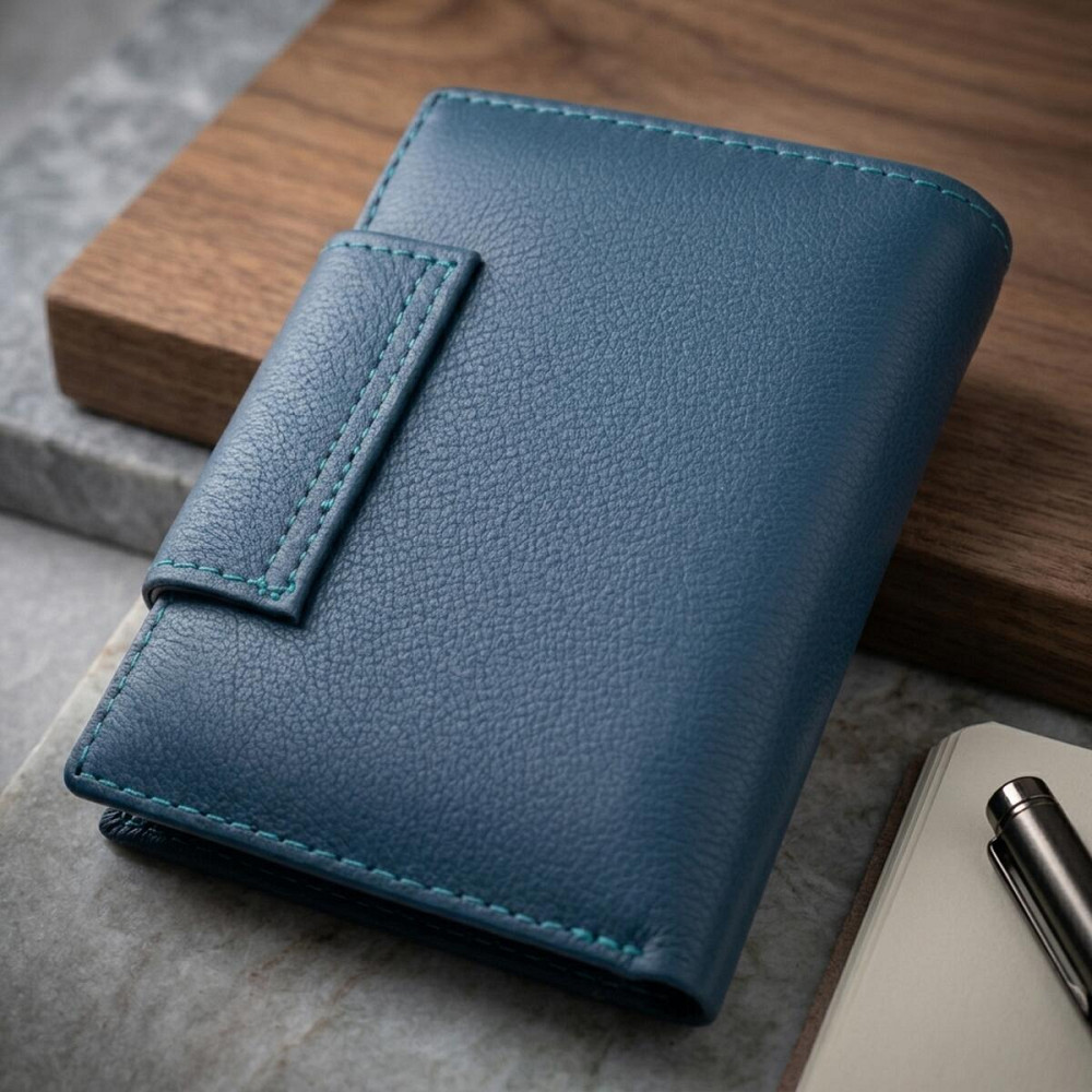 Портмоне для женщин с оригинальной монетницей из натуральной кожи ST Leather 19450 Бирюзовый Киев - изображение 13