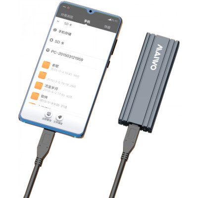 Карман внешний Maiwo M.2 SSD NVMe (PCIe) — USB 3.1 Type-C (K1686P space grey) Винница - изображение 4