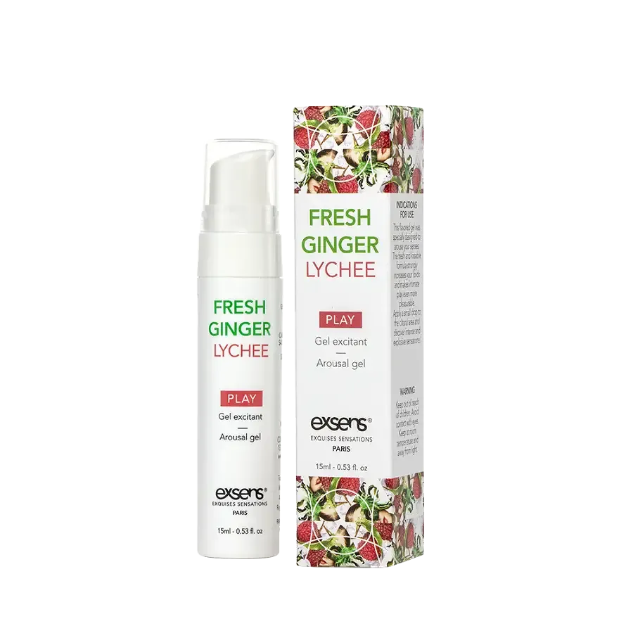 Стимулювальний гель EXSENS Kissable Fresh Ginger Litchi 15мл, можна для поцілунків, охолоджувальний Львов - изображение 1