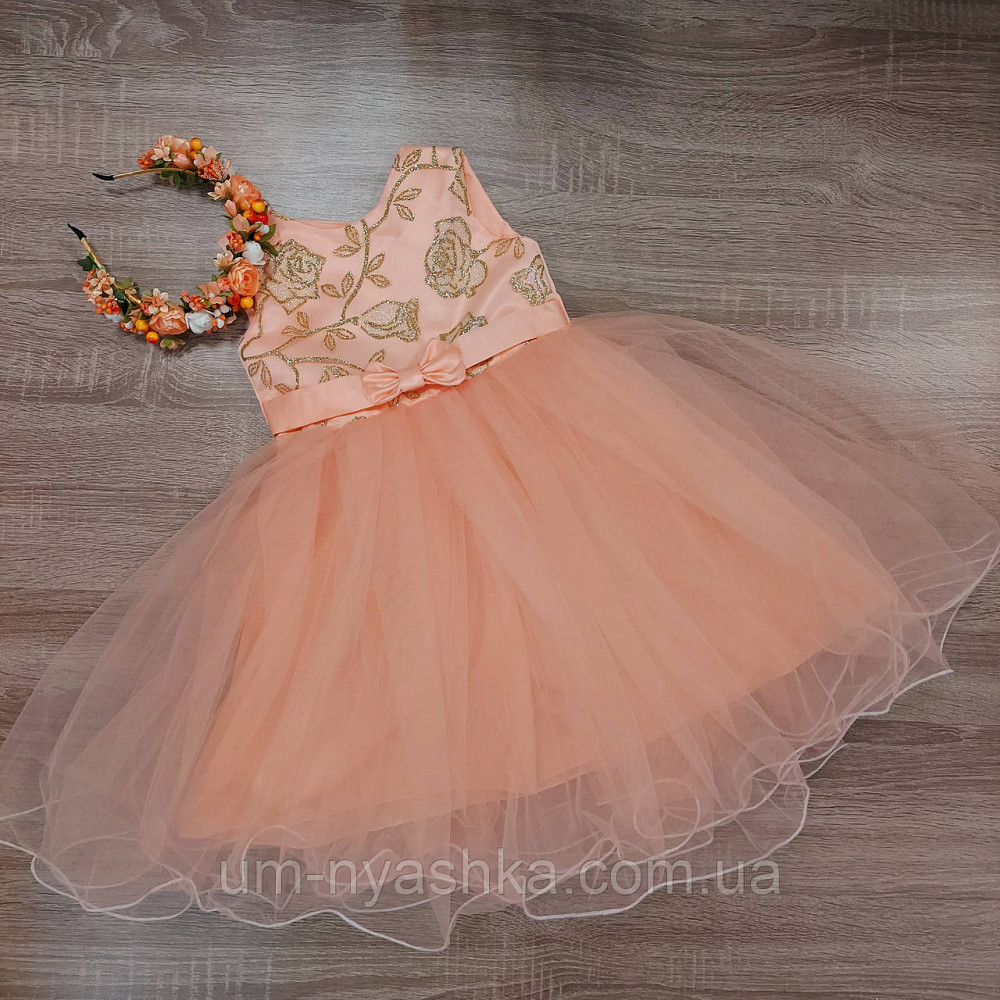 Детское нарядное платье Персиковое на 3-5 лет Кривой Рог - изображение 2
