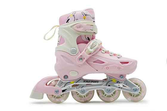 Дитячі ролики з м'якими поліуретановими колесами Scale Sports LF605. LIGHT-PINK. Розмір 34-38 Одеса