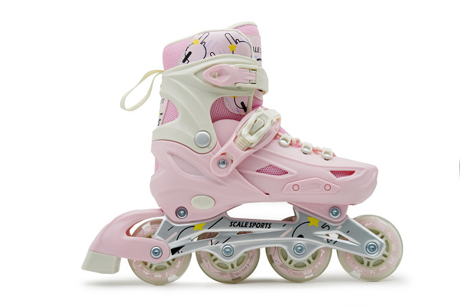 Дитячі ролики з м'якими поліуретановими колесами Scale Sports LF605. LIGHT-PINK. Розмір 34-38 Одеса - фото 5