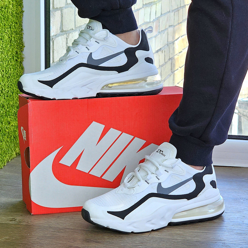 Кроссовки Nike 270 Сеточка Мужские Белые Найк с Амортизацией Летние (размеры: 41,42,43,44,45) Видео Обзор Днепр - изображение 1