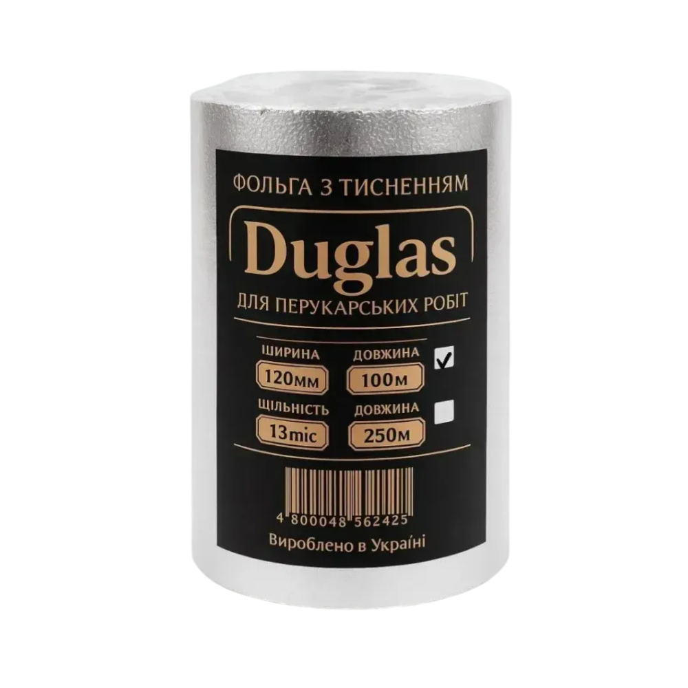 Фольга перукарська DUGLAS тиснена 12 см × 100 м, 13 мкм (Апельсинка) Київ - фото 1