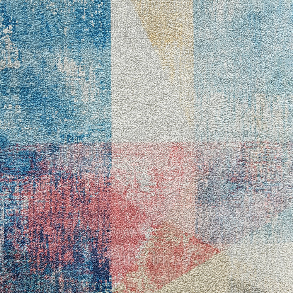 Шпалери вінілові на флізелін Rasch Linares 0.53х10 геометрія абстракція фігури червоні сині жовті 617979 Київ - фото 4