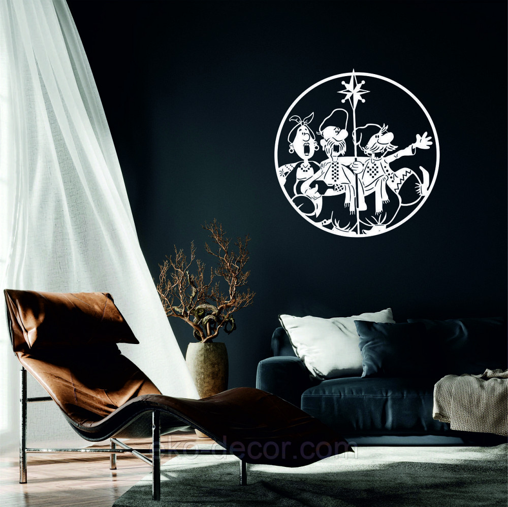 Декоративное настенное Панно «Новый год», Декор на стену 70*70 см, Белый Киев - изображение 1