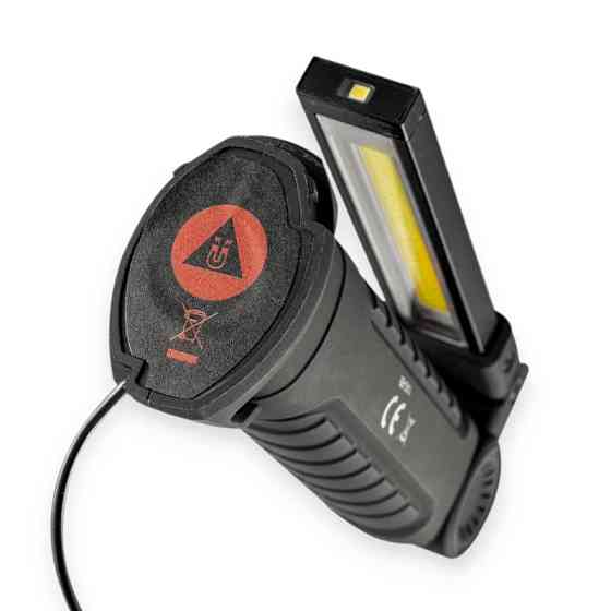 Ліхтар багатофункціональний 1 cob 3w + cob, акб 1200 мач, магніт, зачіп, usb складаний Neo Tools інспекційний Мукачево