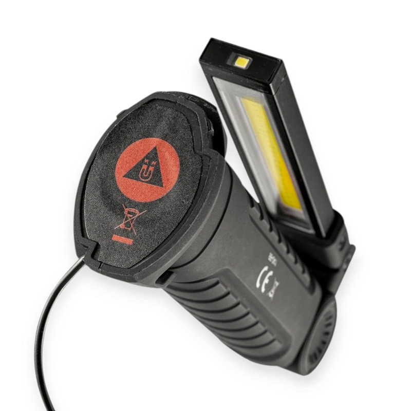 Ліхтар багатофункціональний 1 cob 3w + cob, акб 1200 мач, магніт, зачіп, usb складаний Neo Tools інспекційний Мукачево - фото 2
