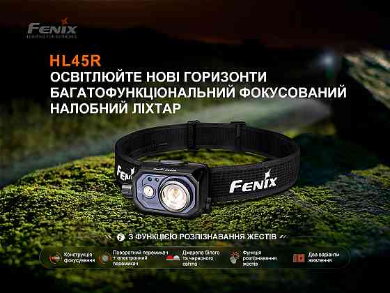 Ліхтар налобний Fenix HL45R LED з безконтактним датчиком Київ