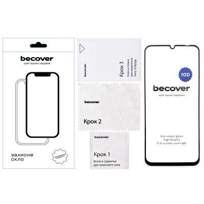 Стекло защитное BeCover Realme C63 10D Black (712340) Винница - изображение 3