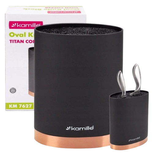 Підставка для ножів 18см чорний мармур/сірий мармур/білий мармур 7627 KAMILLE Житомир