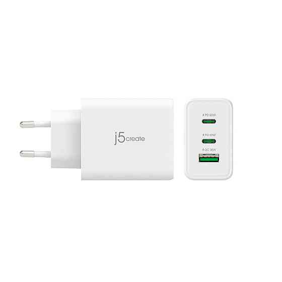 Мережевий зарядний пристрій J5create GaN USB-C 65 W White (JUP3365E-EN) ( 21096 ) Харьков