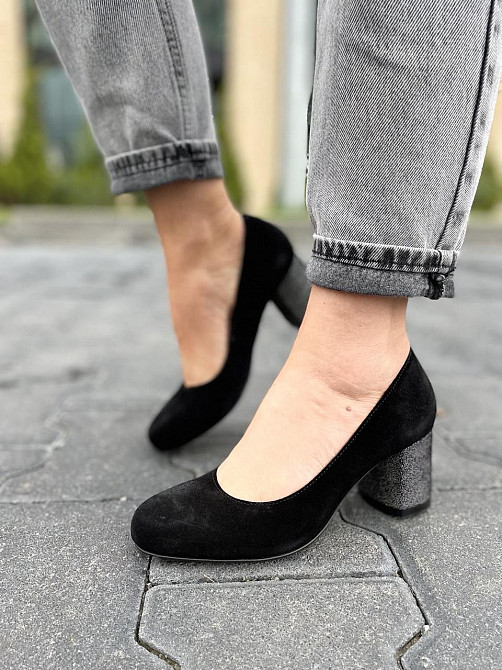 Nivelle Туфлі жіночі NIVELLE чорні замша натуральна каблук 6 см (1529/6030-6045) Коломия - фото 5