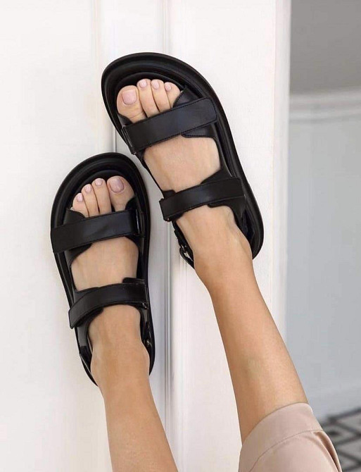 No brend Босоніжки жіночі SS-11 чорні (літо, шкіра натуральна) (5129) 39 Коломия - фото 1