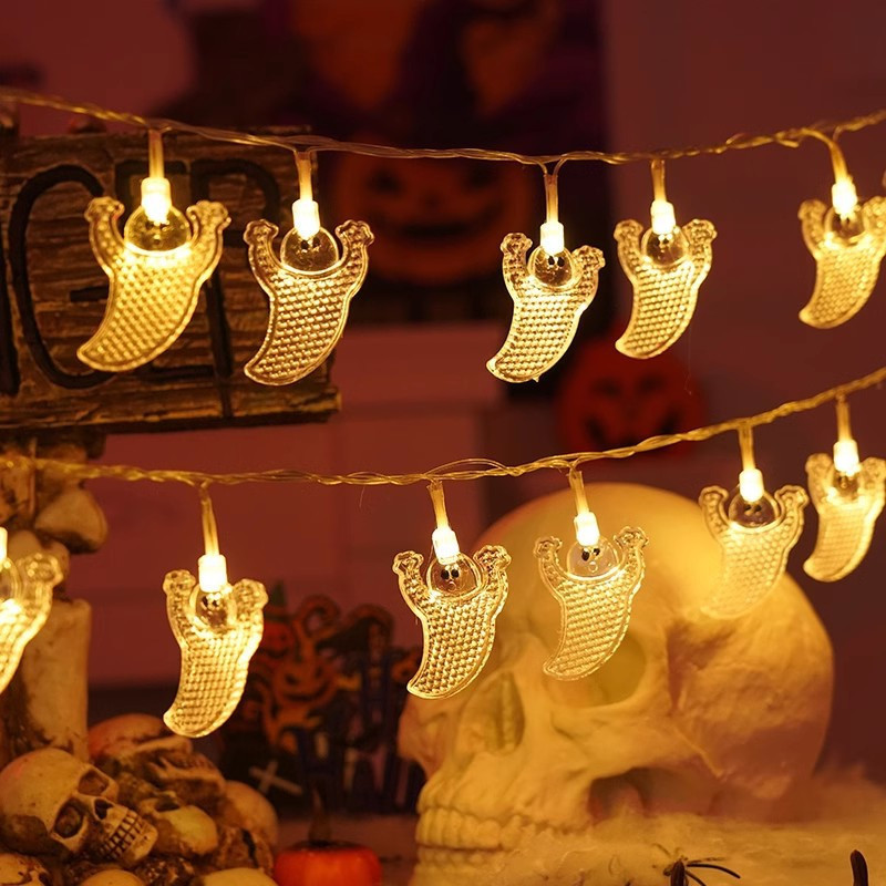 Гирлянда на Хэллоуин Привидения 150 см 10 led 5 на 3 см прозрачный Киев - изображение 5