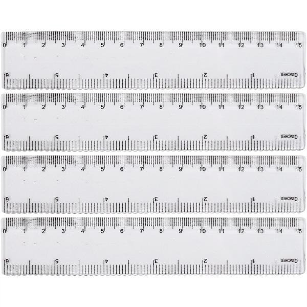Линейка прозрачная Bambi 8815 пластиковая, 15 см Винница - изображение 1