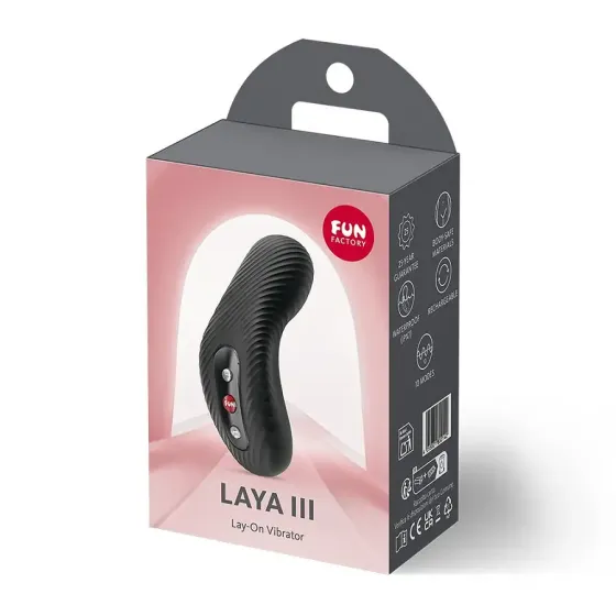 Накладний вібратор Fun Factory LAYA III Black, ефект постукування пальцем Львів