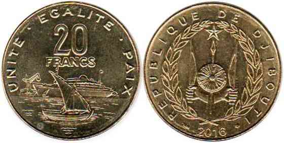 Djibouti Джибути 20 Francs 2016 UNC Полтава