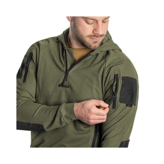 Кофта тактическая Helikon-Tex RANGE HOODIE - TopCool, оливковый размер XL Киев