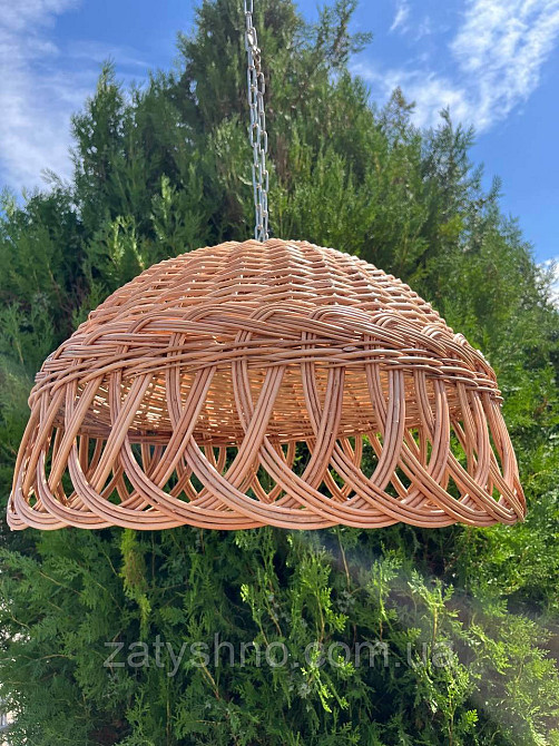 Люстра круглая из лозы 50 см Киев - изображение 5