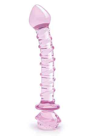 Спіральний фалоімітатор для точки G зі скла Dream Toys Glaze Glass у формі бутона троянди Sex Aura Київ