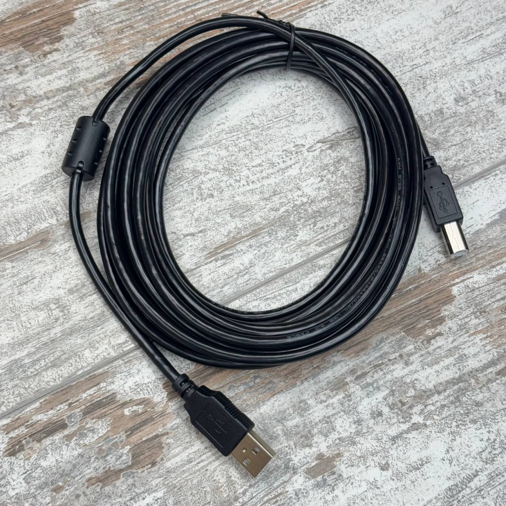 Кабель USB 2.0 AM - BM довжиною 5 метрів призначений для підключення принтерів, сканерів, багатофункціональних пристроїв та іншої Київ - фото 2