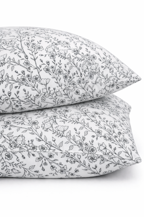 Комплект наволочок Ecotton 50х70 см фланель із бавовни White and Black білого кольору Коломыя