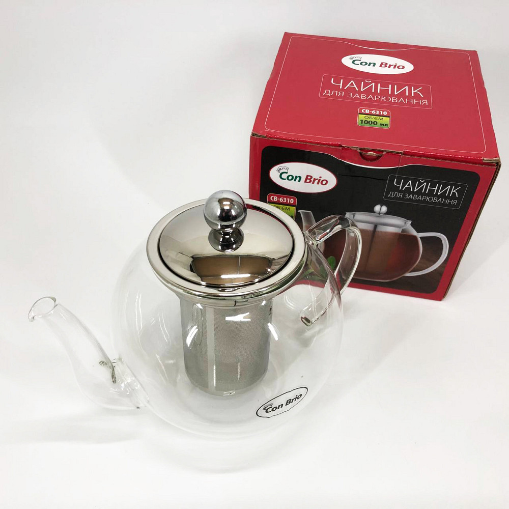 Эксклюзивные заварочные чайники, Заварники для чая и кофе, Стильный стеклянный заварочный чайник BE-31 Львов - изображение 3