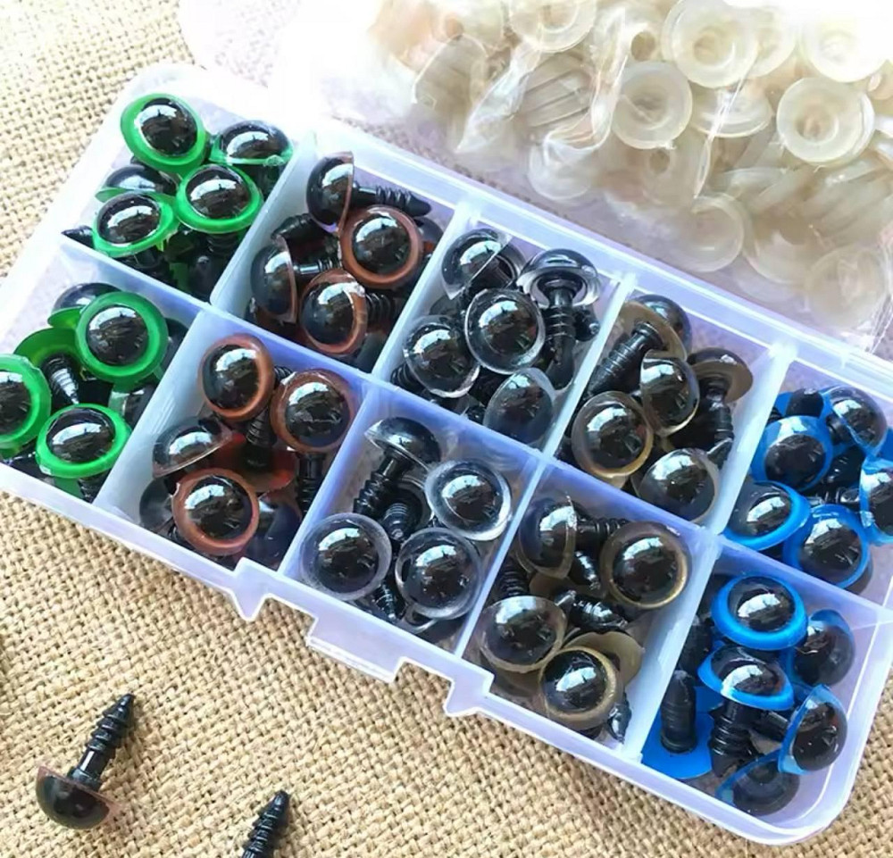 Набор глаз для игрушек 8мм 5 цветов винтовые с фиксатором 100шт. Киев - изображение 5