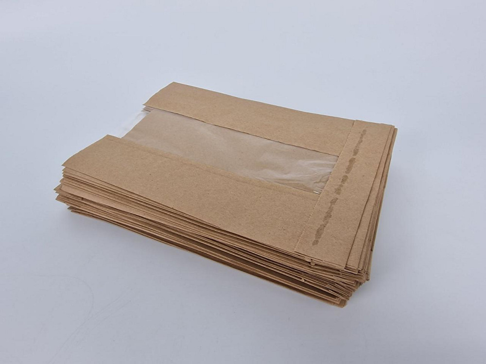 Пакет бумажный с ПП окном (Саше) 18/5*25,5 коричневый 100 штук (100 шт) Харьков - изображение 2