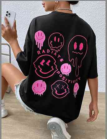 Футболка жіноча з принтом  44 Чорний 2634325269 Дніпро