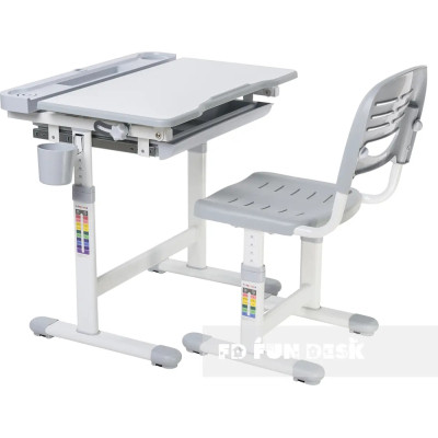 Парта зі стільцем FunDesk Cantare Grey Вінниця - фото 1