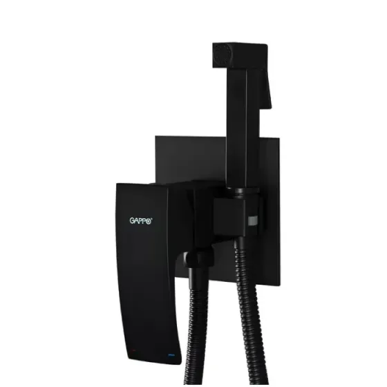 Гігієнічний душ прихованого монтажу GAPPO G7207-6 чорний Київ