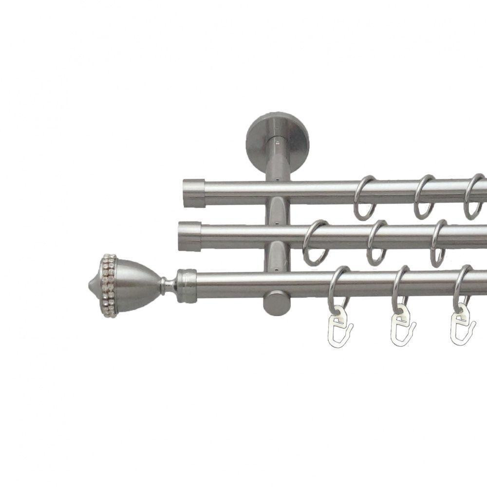 Карниз Orvit Етернія металевий трирядний циліндр (20 см) гладка труба кільце металеве Нержавіюча Сталь Львов - изображение 1