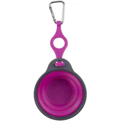 Посуд для собак Dexas Дорожня складна миска Тревел Кап з кріпленням на пляшку 240 мл (пурпурна) (0084297308957) Вінниця