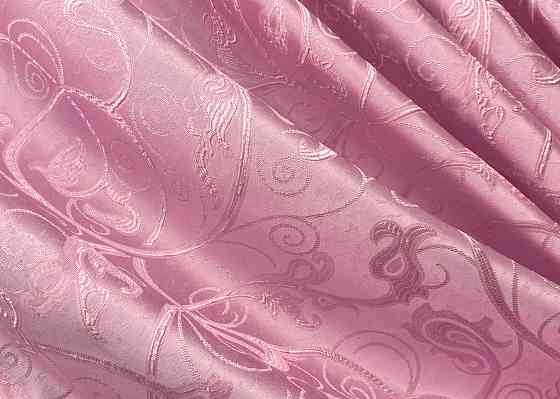 Комплект готових штор VR-Textil Жакард № 1731ш Рожевий 100х270 см 2 шт (31-801) Київ